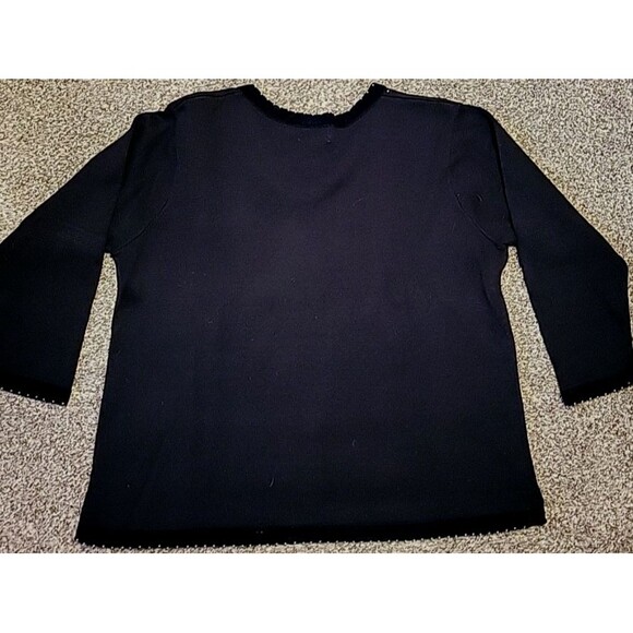 Quacker Factory Christmas Tree Sweater Embelish Bead Holiday Sequins 2X Vintage - Picture 8 of 10